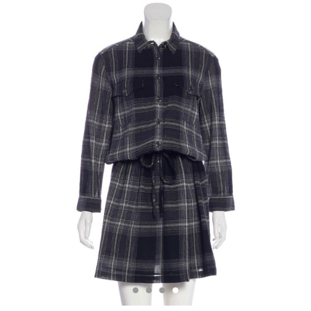 Burberry Brit plaid print knee length dress